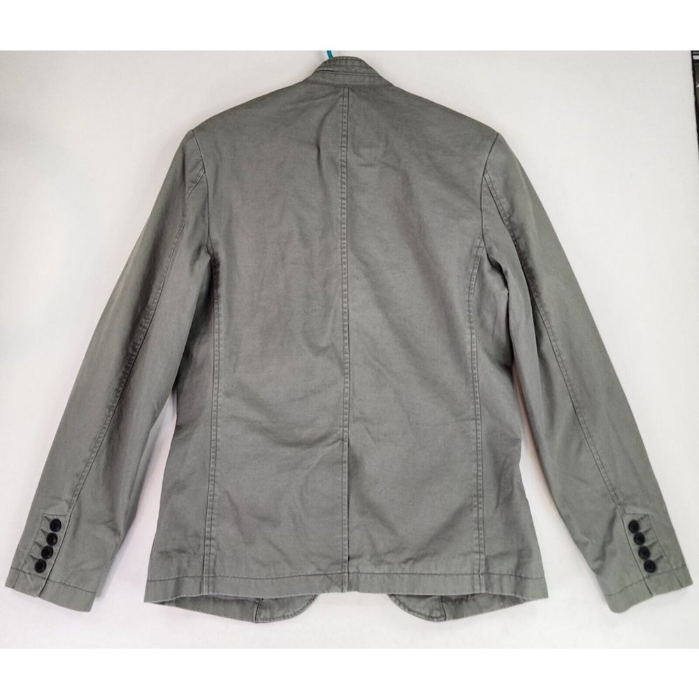 Kenneth Cole Jacket Womens Green Distressed Cargo Y2K Casualcore Button Up - Picture 2 of 14